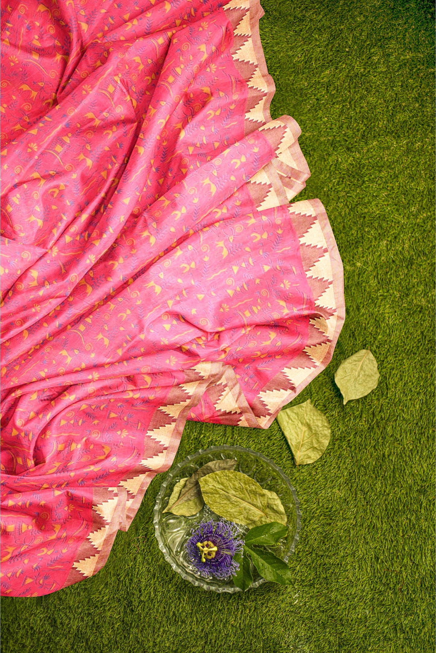 Moitreyee Maheshwari Design Pink Cotton Silk Handloom Saree