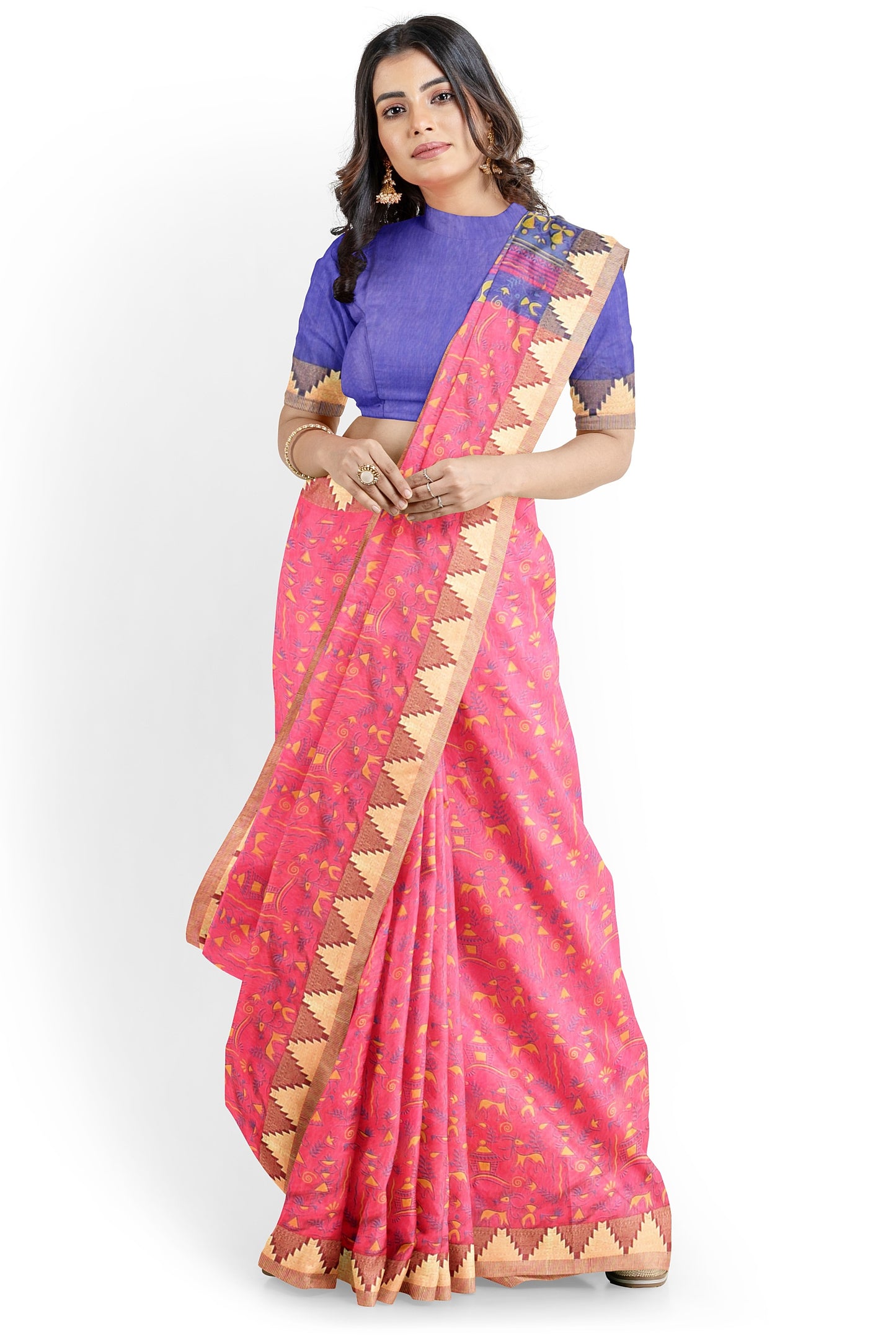 Moitreyee Maheshwari Design Pink Cotton Silk Handloom Saree