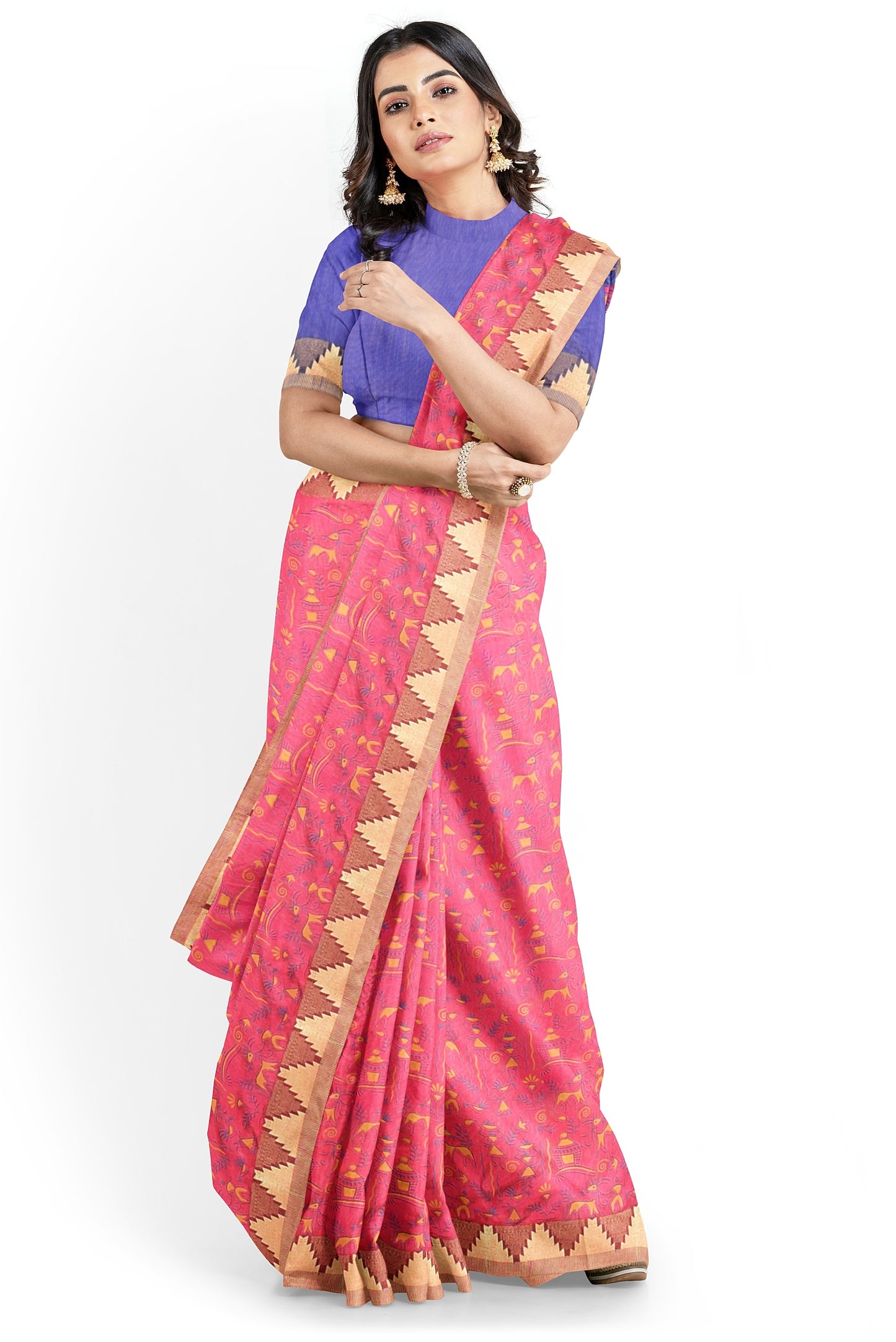 Moitreyee Maheshwari Design Pink Cotton Silk Handloom Saree