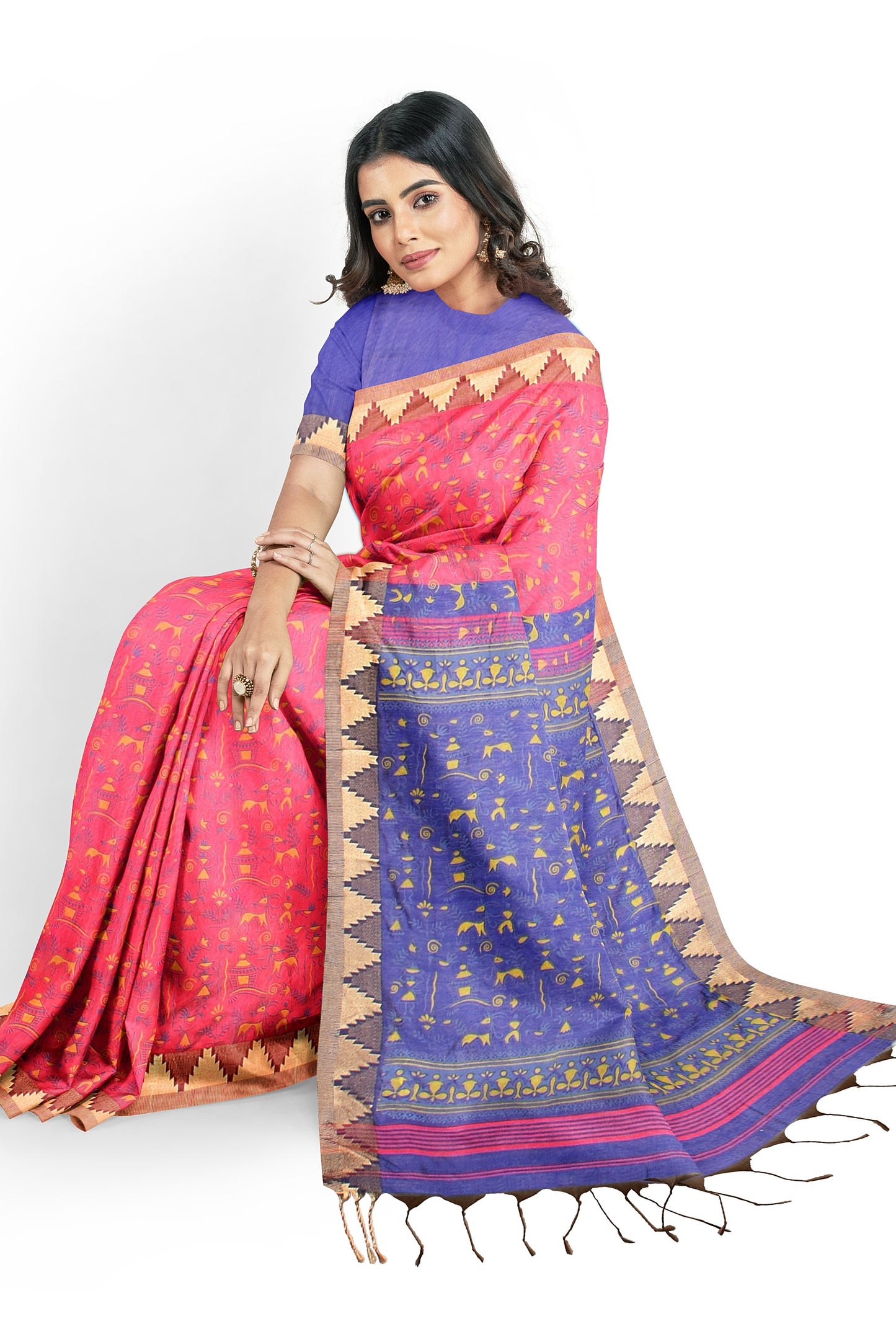 Moitreyee Maheshwari Design Pink Cotton Silk Handloom Saree